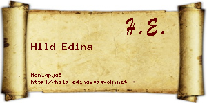 Hild Edina névjegykártya